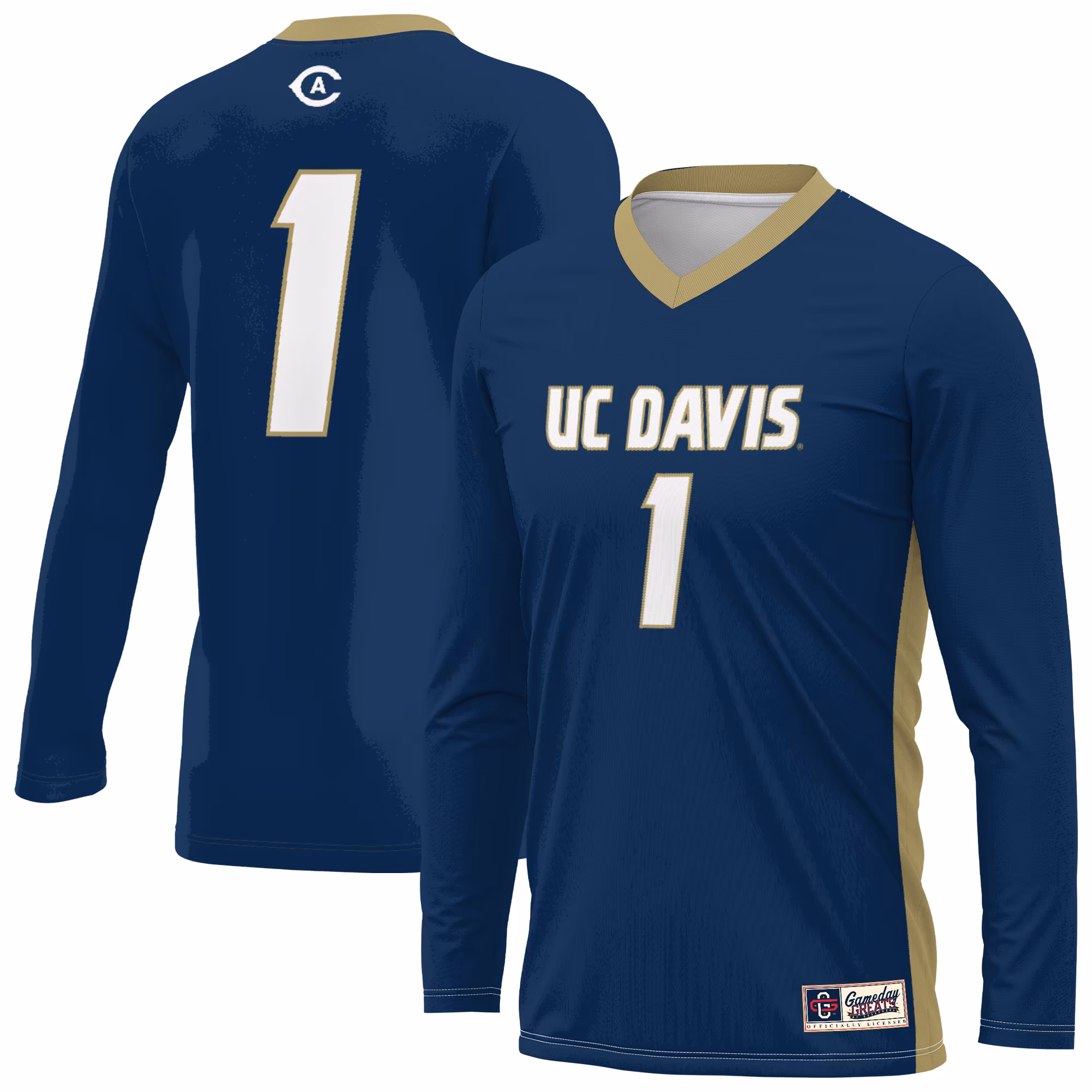Youth GameDay Greats Navy UC Davis Aggies Lightweight Collegiate Volleyball Fashion Jersey - Ujersey