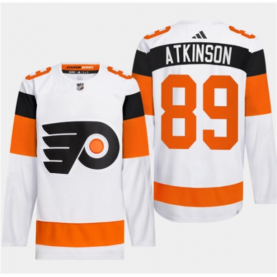 Men's Philadelphia Flyers #89 Cam Atkinson White 2024 Stadium Series Stitched Jersey - Ujersey