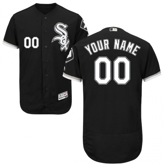Men's Chicago White Sox Majestic Alternate Black Flex Base Authentic Collection Custom Jersey - Ujersey