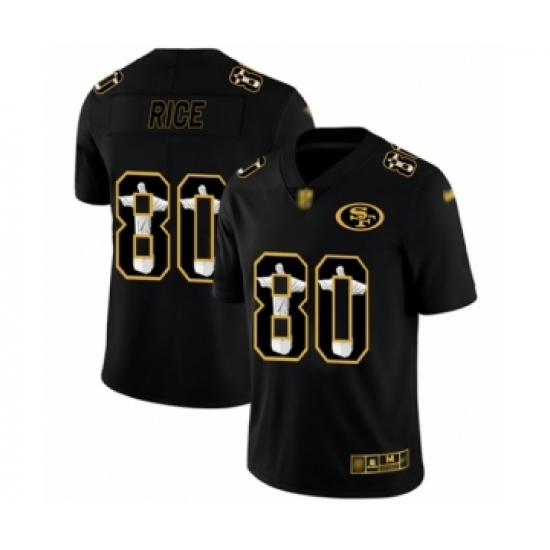 Men's San Francisco 49ers #80 Jerry Rice Black Jesus Faith Limited Football Jersey - Ujersey
