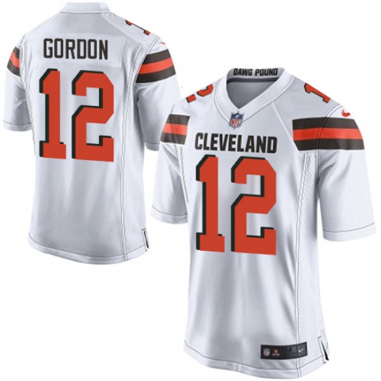 Men's Nike Cleveland Browns #12 Josh Gordon Game White NFL Jersey - Ujersey