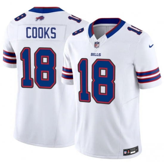 Men's Buffalo Bills #18 Brandin Cooks White 2025 F.U.S.E. Vapor Untouchable Limited Football Stitched Jersey - Ujersey