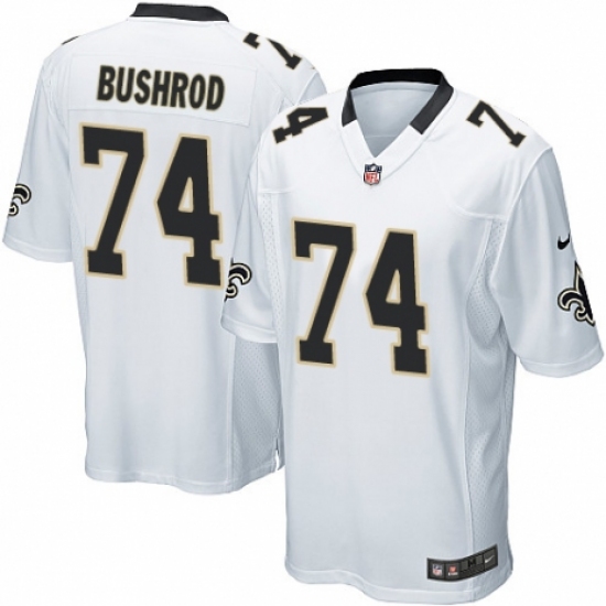Men's Nike New Orleans Saints #74 Jermon Bushrod Game White NFL Jersey