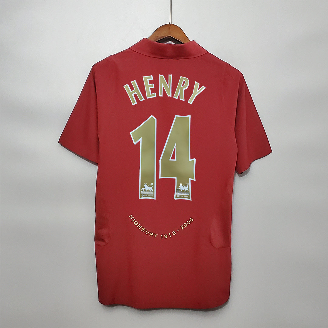 Henry#14 Arsenal Soccer Retro Jersey Home Custom Shirt 2005/06 - ujerseystore