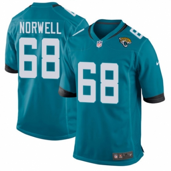 Men's Nike Jacksonville Jaguars #68 Andrew Norwell Game Black Alternate NFL Jersey - Ujersey