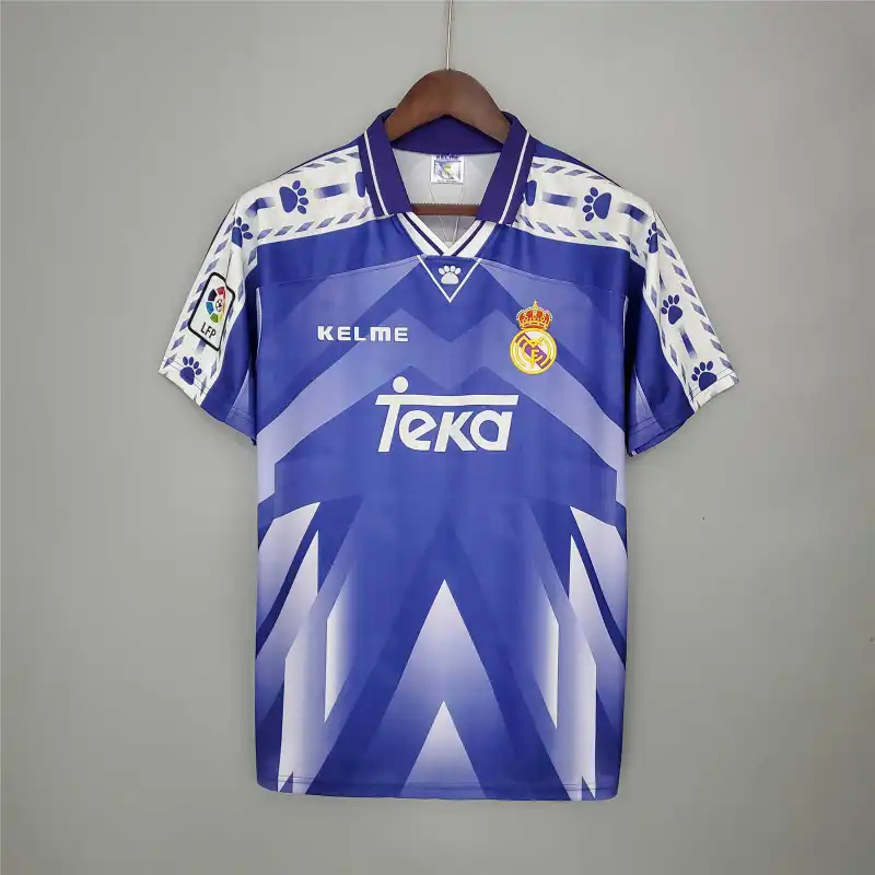 Real Madrid Retro Jersey Away Custom Soccer Shirt 1996-97 - ujerseystore