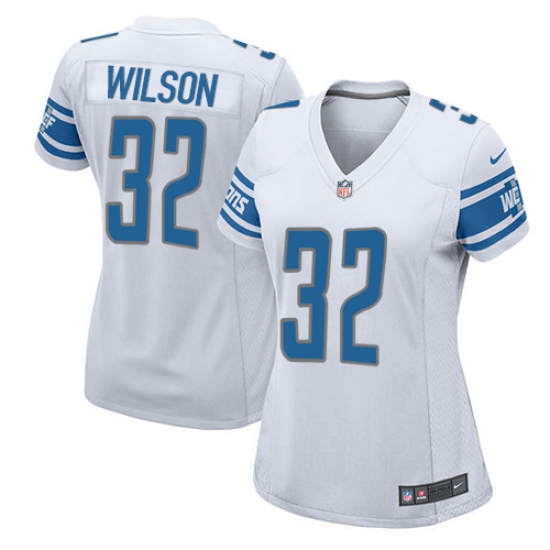 Women's Nike Detroit Lions #32 Tavon Wilson Game White NFL Jersey - Ujersey