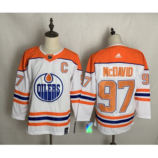 Men's Edmonton Oilers #97 Connor McDavid Authentic White Alternate Fanatics Jersey - Ujersey
