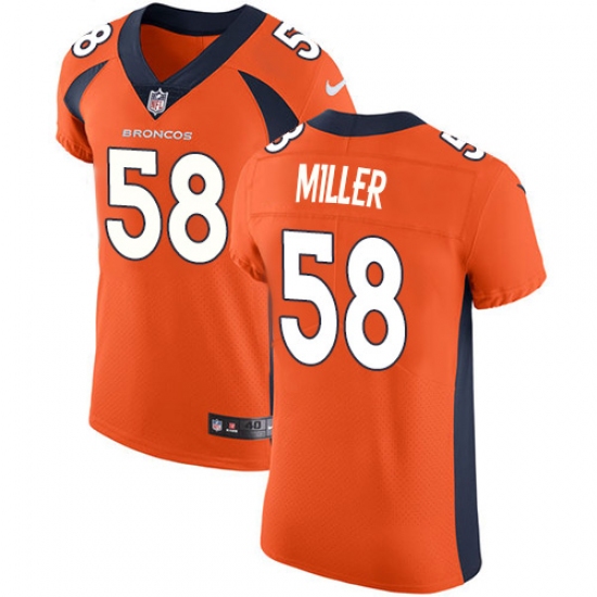 Men's Nike Denver Broncos #58 Von Miller Orange Team Color Vapor Untouchable Elite Player NFL Jersey - Ujersey