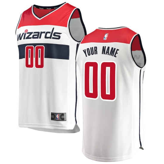 Men's Washington Wizards Fanatics Branded White Fast Break Custom Replica Jersey - Association Edition - Ujersey
