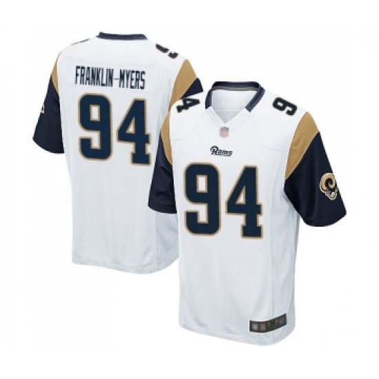 Men's Los Angeles Rams #94 John Franklin-Myers Game White Football Jersey - Ujersey