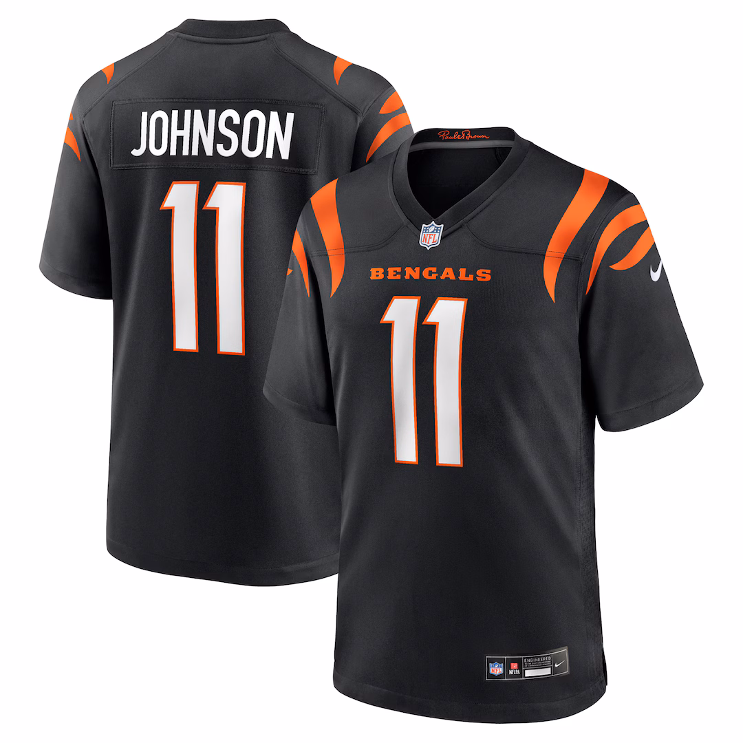 Men's Cincinnati Bengals Josh Johnson Nike Black Team Game Jersey - Ujersey