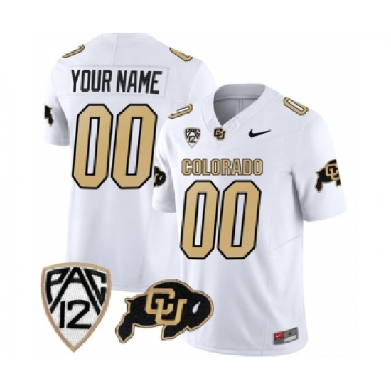 Men's Colorado Buffaloes Active Player Custom White 2023 F.U.S.E. Stitched Football Jersey