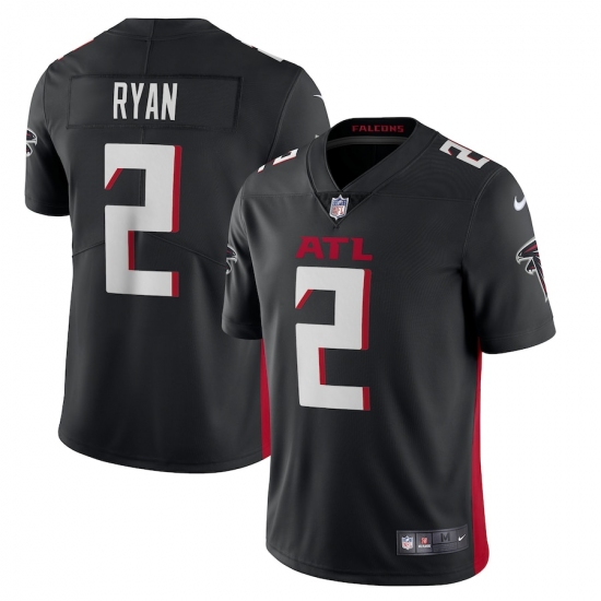 Men's Atlanta Falcons #2 Matt Ryan Nike Black Vapor Limited Jersey - Ujersey