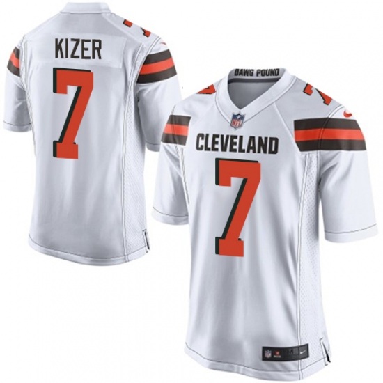 Men's Nike Cleveland Browns #7 DeShone Kizer Game White NFL Jersey - Ujersey