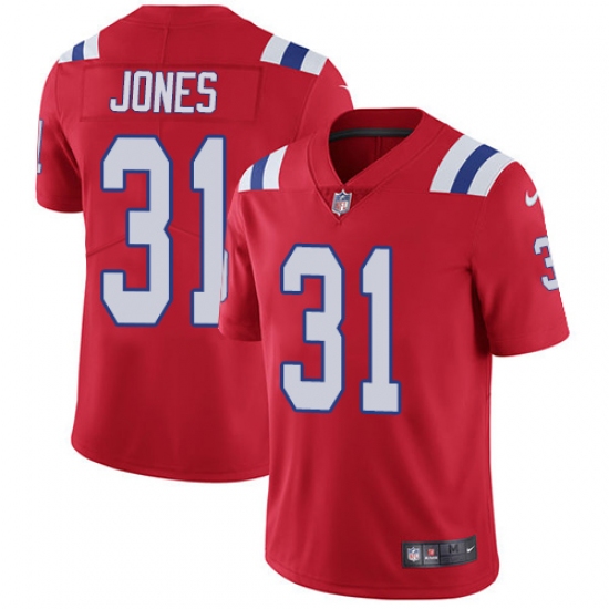 Youth Nike New England Patriots #31 Jonathan Jones Red Alternate Vapor Untouchable Limited Player NFL Jersey - Ujersey