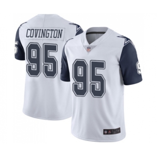 Youth Dallas Cowboys #95 Christian Covington Limited White Rush Vapor Untouchable Football Jersey - Ujersey