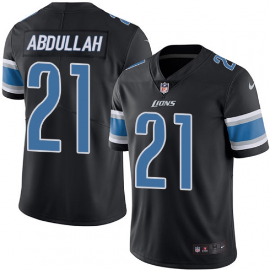 Youth Nike Detroit Lions #21 Ameer Abdullah Limited Black Rush Vapor Untouchable NFL Jersey - Ujersey