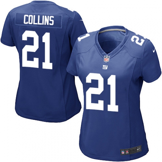 Women's Nike New York Giants #21 Landon Collins Game Royal Blue Team Color NFL Jersey - Ujersey