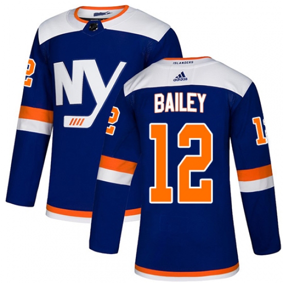 Men's Adidas New York Islanders #12 Josh Bailey Premier Blue Alternate NHL Jersey - Ujersey