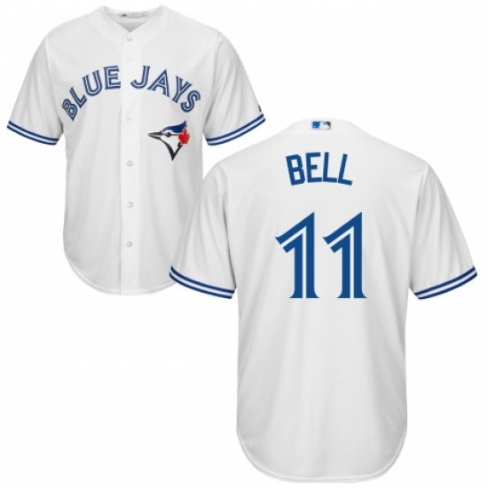 Men's Majestic Toronto Blue Jays #11 George Bell Replica White Home MLB Jersey - Ujersey