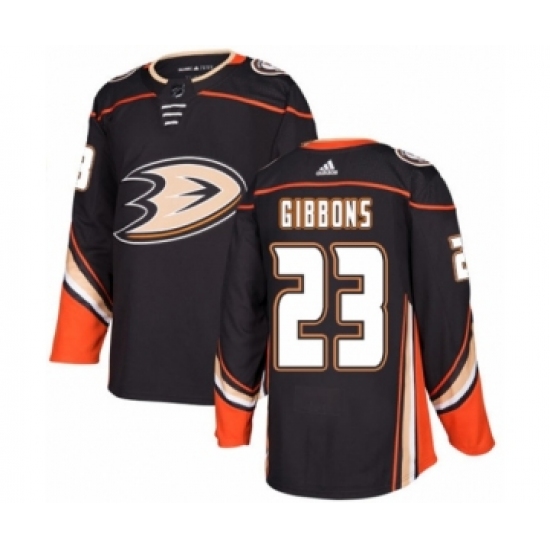 Men's Adidas Anaheim Ducks #23 Brian Gibbons Premier Black Home NHL Jersey - Ujersey