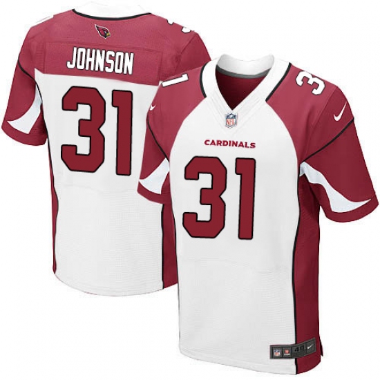 Men's Nike Arizona Cardinals #31 David Johnson Elite White NFL Jersey - Ujersey