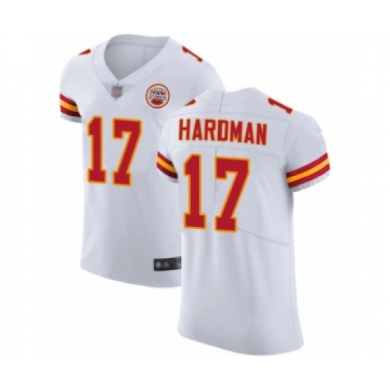 Men's Kansas City Chiefs #17 Mecole Hardman White Vapor Untouchable Elite Player Football Jersey - Ujersey