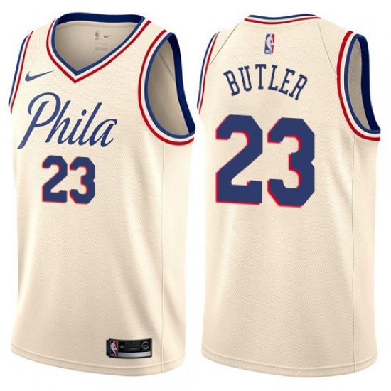 Women's Nike Philadelphia 76ers #23 Jimmy Butler Swingman Cream NBA Jersey - City Edition