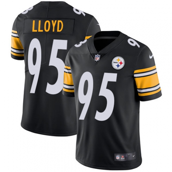 Youth Nike Pittsburgh Steelers #95 Greg Lloyd Black Team Color Vapor Untouchable Limited Player NFL Jersey - Ujersey