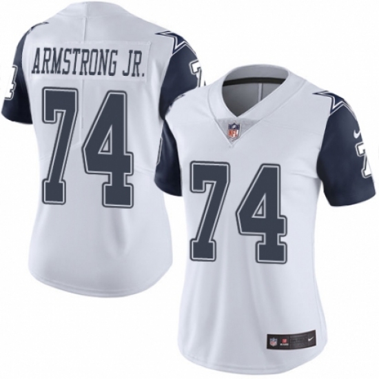 Women's Nike Dallas Cowboys #74 Dorance Armstrong Jr. Limited White Rush Vapor Untouchable NFL Jersey - Ujersey