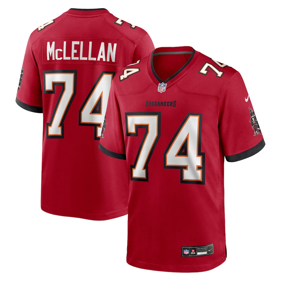 Men's Nike Tyler McLellan Red Tampa Bay Buccaneers Team Game Jersey