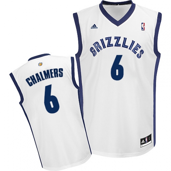 Men's Adidas Memphis Grizzlies #6 Mario Chalmers Swingman White Home NBA Jersey - Ujersey