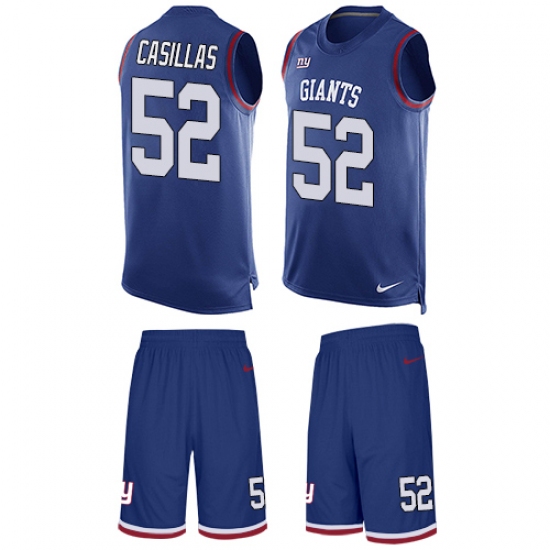 Men's Nike New York Giants #52 Jonathan Casillas Limited Royal Blue Tank Top Suit NFL Jersey - Ujersey
