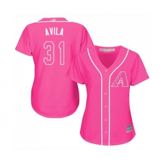Women's Arizona Diamondbacks #31 Alex Avila Replica Pink Fashion Baseball Jersey - Ujersey