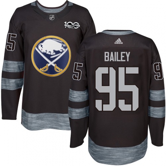 Men's Adidas Buffalo Sabres #95 Justin Bailey Authentic Black 1917-2017 100th Anniversary NHL Jersey - Ujersey
