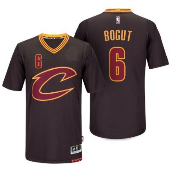 Men's Cleveland Cavaliers #6 Andrew Bogut adidas Black Player Swingman Sleeved Jersey - Ujersey