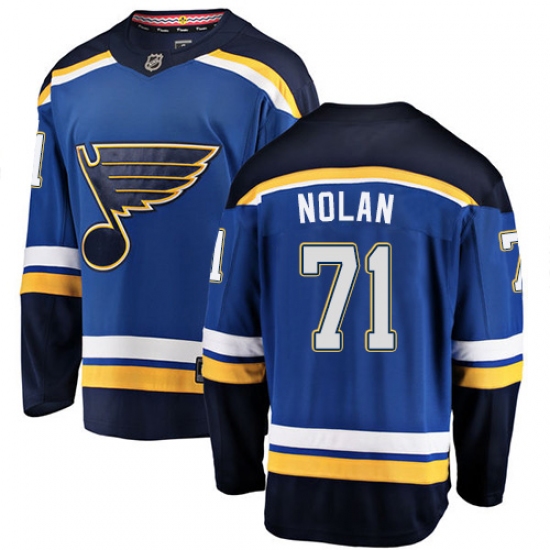 Men's St. Louis Blues #71 Jordan Nolan Fanatics Branded Royal Blue Home Breakaway NHL Jersey - Ujersey
