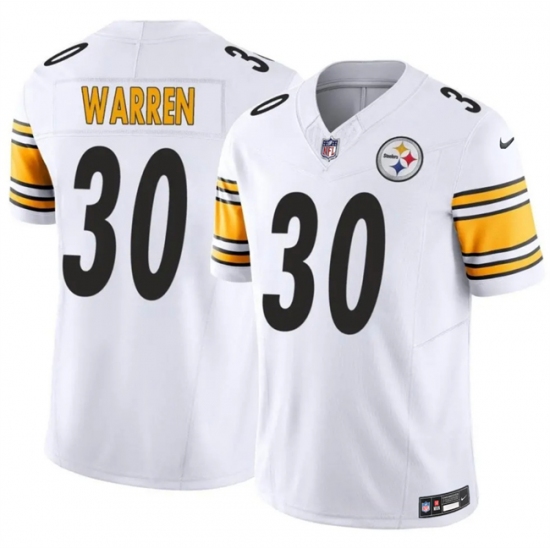 Men's Pittsburgh Steelers #30 Jaylen Warren White 2025 F.U.S.E. Vapor Limited Stitched Football Jersey - Ujersey