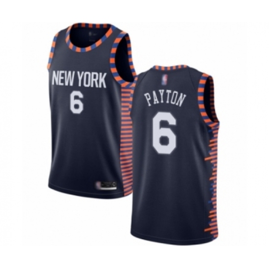 Women's New York Knicks #6 Elfrid Payton Swingman Navy Blue Basketball Jersey - 2018-19 City Edition - Ujersey