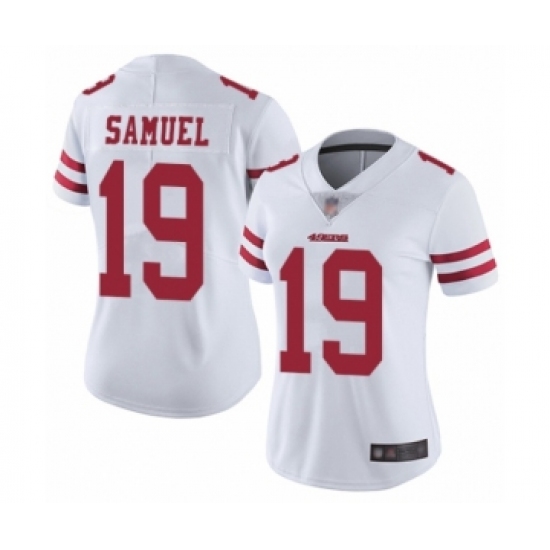 Women's San Francisco 49ers #19 Deebo Samuel White Vapor Untouchable Limited Player Football Jersey - Ujersey