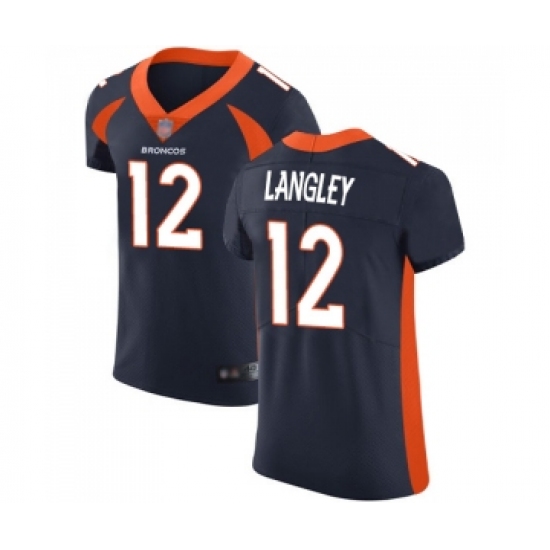 Men's Denver Broncos #12 Brendan Langley Navy Blue Alternate Vapor Untouchable Elite Player Football Jersey - Ujersey