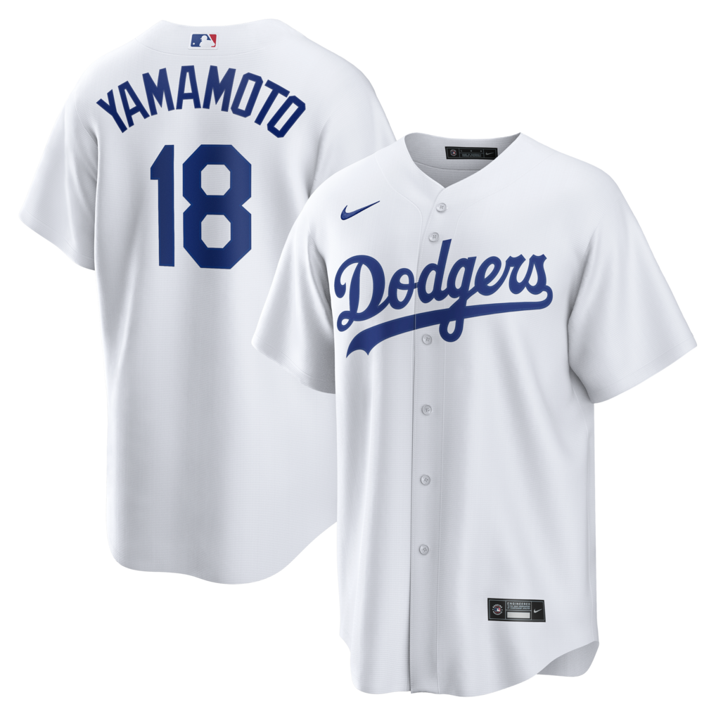 Men's Los Angeles Dodgers Yoshinobu Yamamoto Nike White Home Replica Jersey - U-jersey