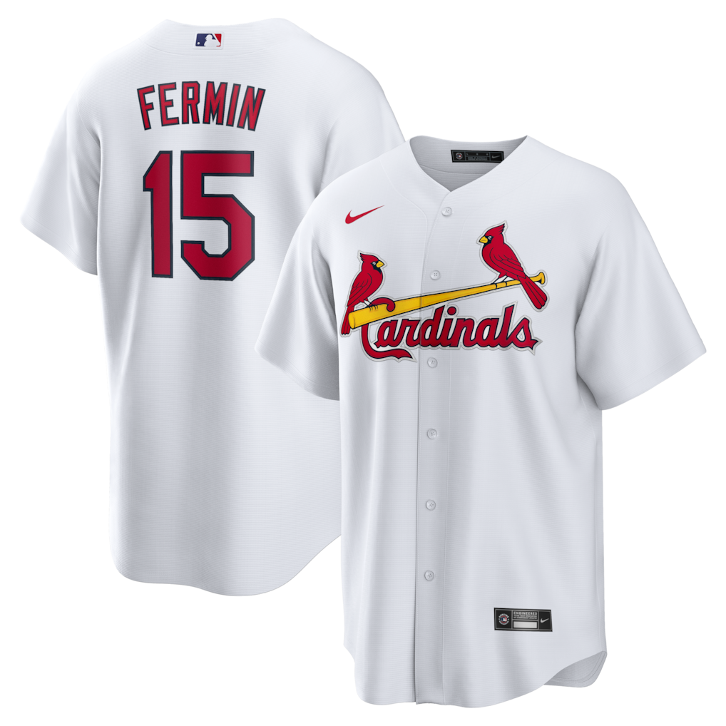 Men's St. Louis Cardinals José Fermín Nike White Home Replica Jersey