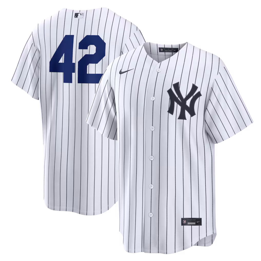Men's New York Yankees Nike White Home 2026 Jackie Robinson Day Replica Jersey - Vujersey Los Angeles Rams