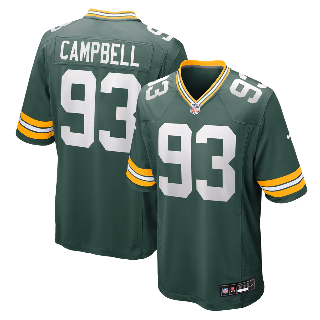 Men's Green Bay Packers Anthony Campbell Nike Green Team Game Jersey