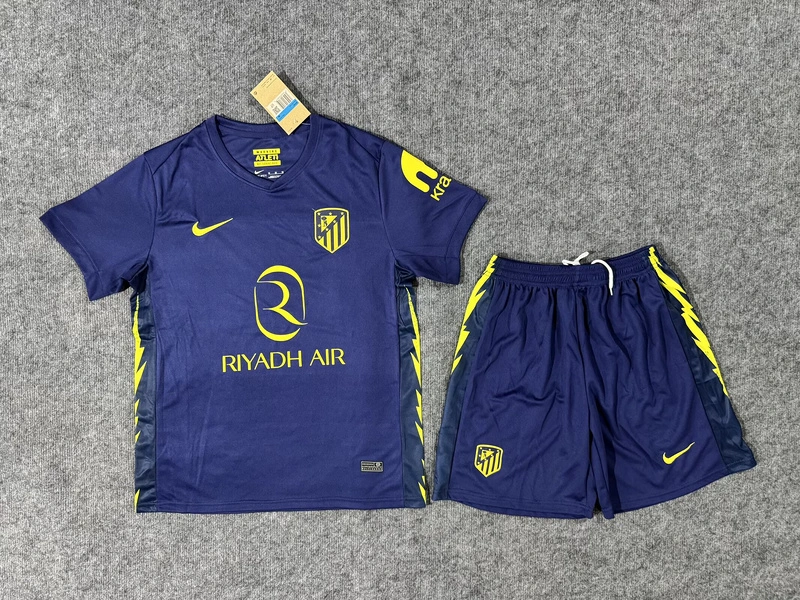 Atletico Madrid Soccer Jersey Away Kids Kit Jersey+Shorts 2025/26 - U-jersey