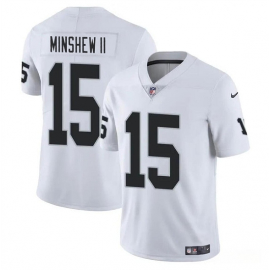 Men's Las Vegas Raiders #15 Gardner Minshew II White Vapor Football Stitched Jersey - Ujersey