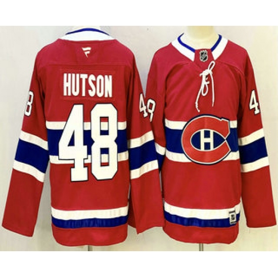 Youth Montreal Canadiens #48 Lane Hutson Red Authentic Jersey - Ujersey