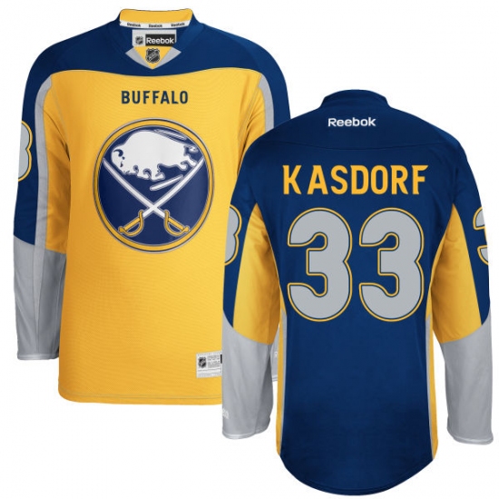 Youth Reebok Buffalo Sabres #33 Jason Kasdorf Authentic Gold Third NHL Jersey - Ujersey